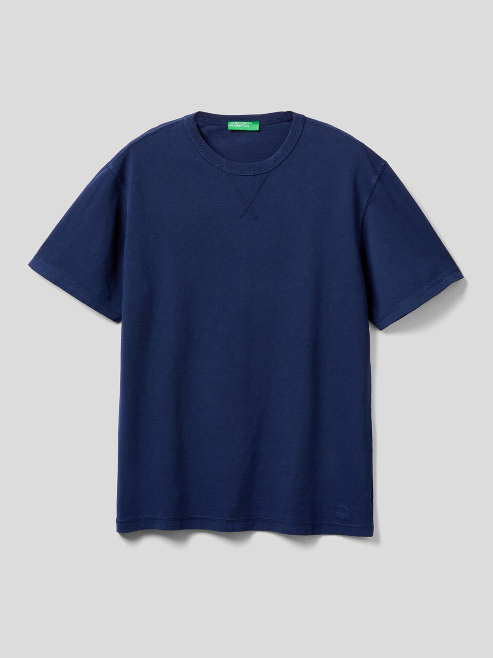 Crew neck t-shirt in pure cotton image number 1