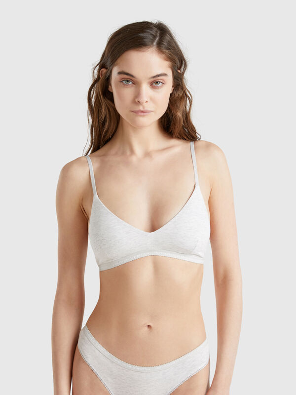 Bra in stretch cotton Women