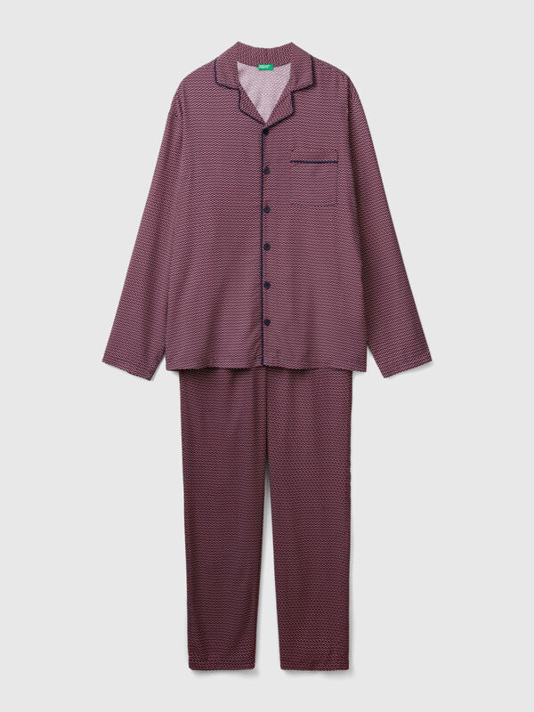 Patterned pyjamas in sustainable viscose Men