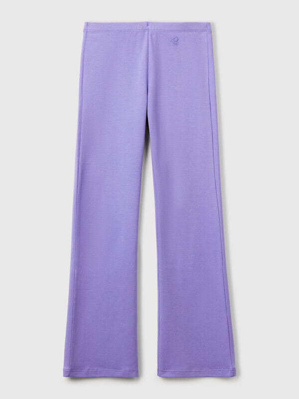Flared leggings in stretch cotton Junior Girl