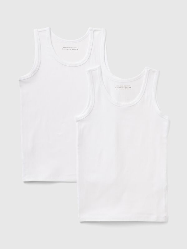 Two tank tops in stretch cotton Junior Boy