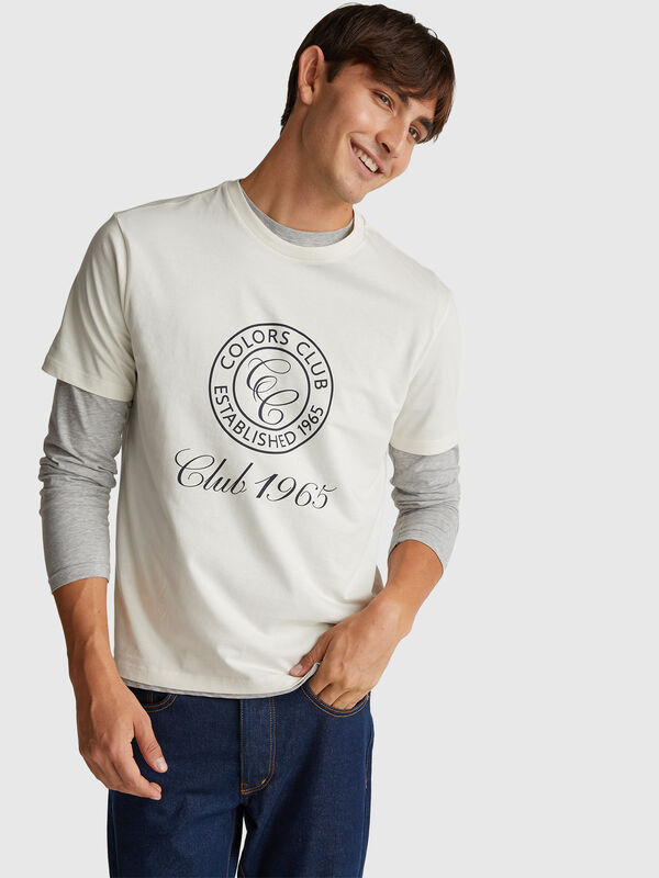 T-shirt in cotton with logo Men