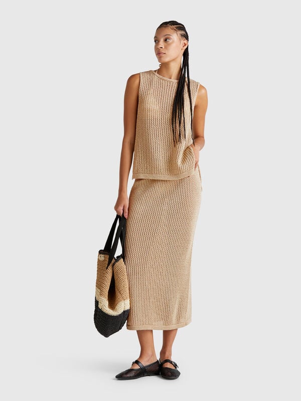 Knit tricot skirt Women