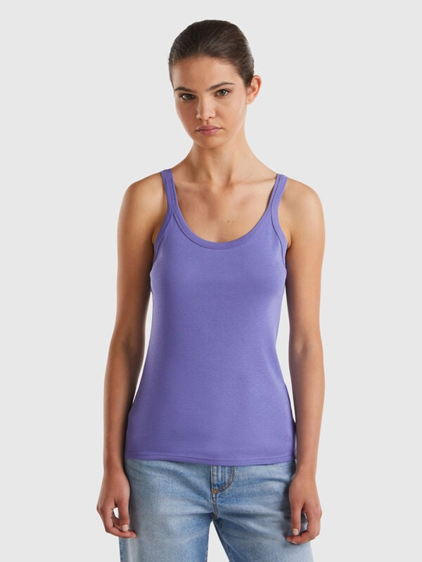 Purple pure cotton tank top Women