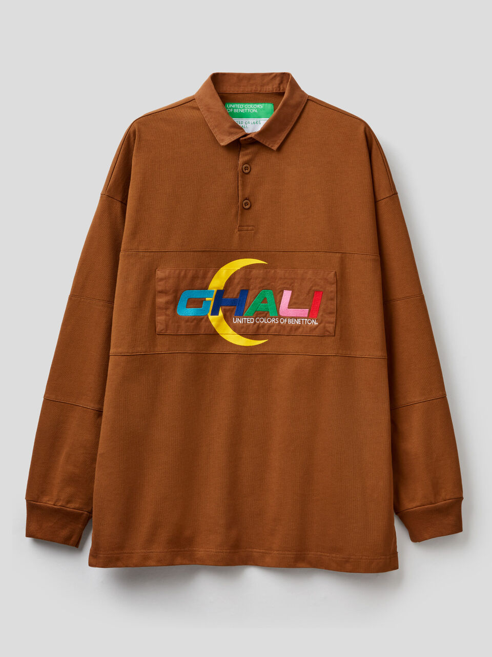 Unisex polo shirt with embroidered Ghali writing image number 1