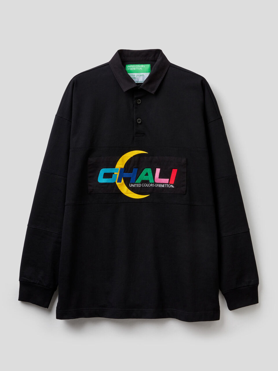 Unisex polo shirt with embroidered Ghali writing image number 1