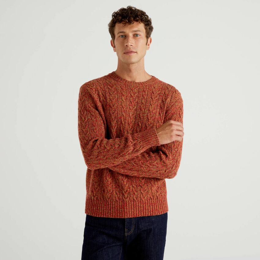 Sweater in pure Shetland wool