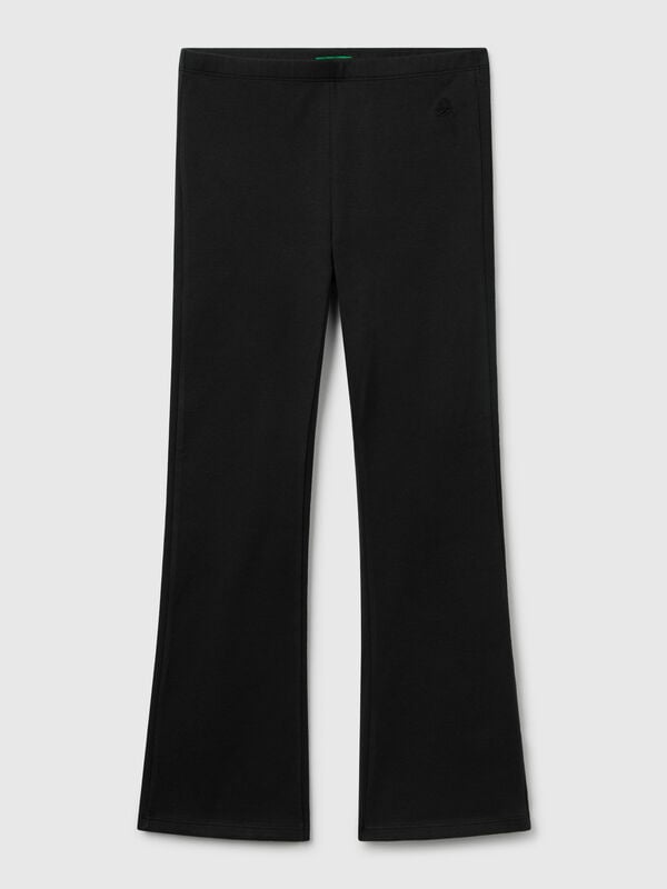 Flared leggings in stretch cotton Junior Girl