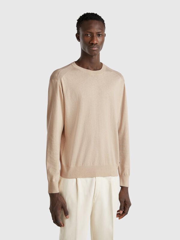Sweater in viscose and silk blend Men