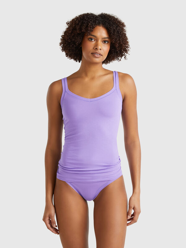 Tank top undershirt in super stretch cotton Women