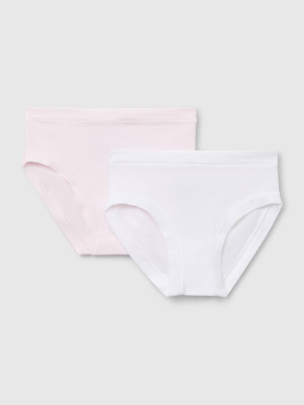 Two underwear in stretch  organic cotton Junior Girl