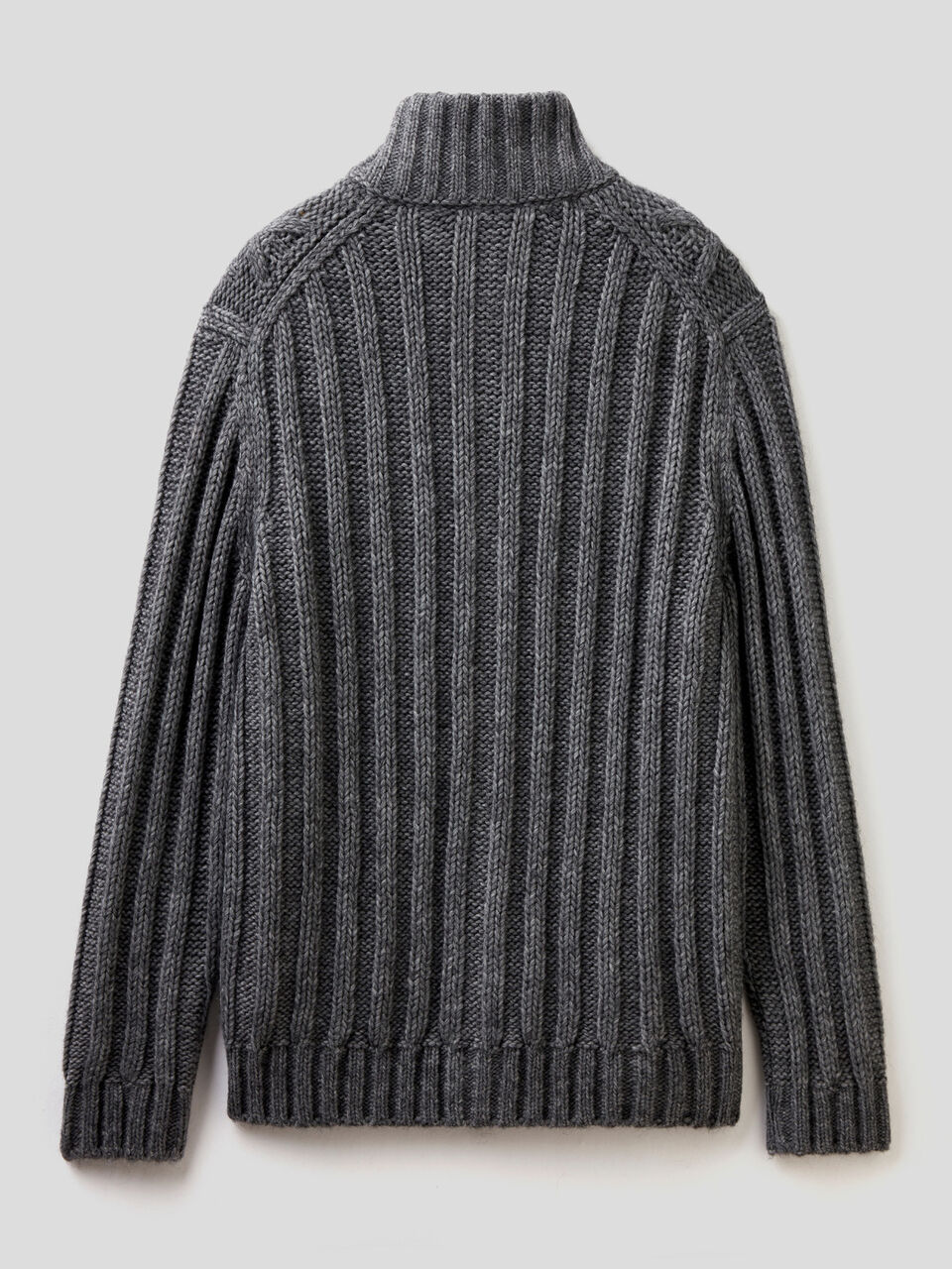 Knit cardigan with high neck image number 2