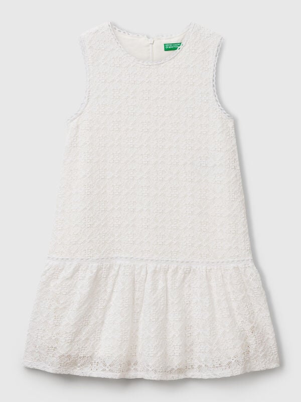 Lace dress with flounce Junior Girl