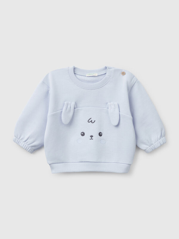 Sweatshirt with embroidery and patches in cotton New Born (0-18 months)