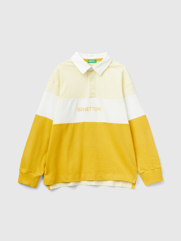 Yellow regular fit polo