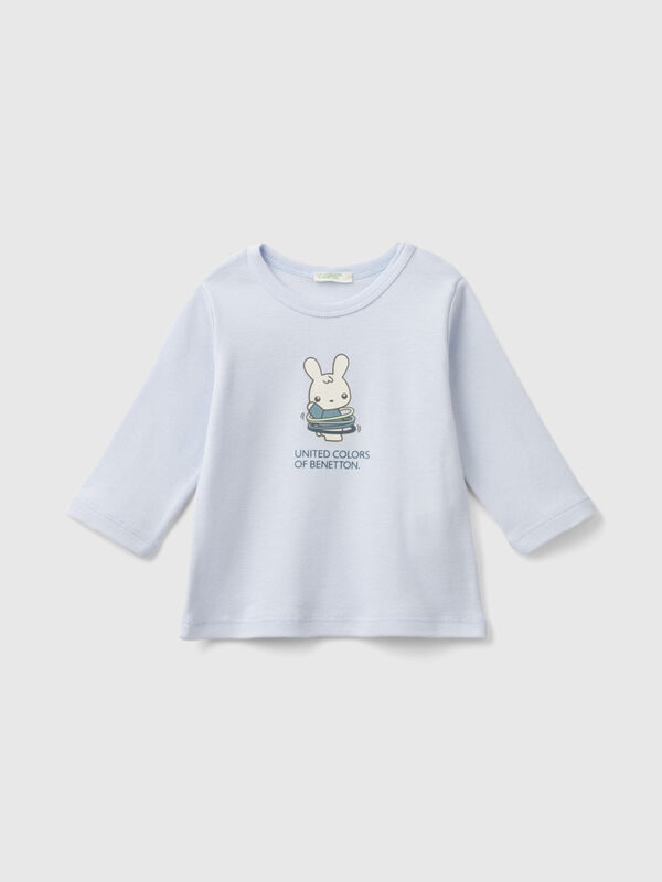 Long sleeve 100% organic cotton t-shirt New Born (0-18 months)