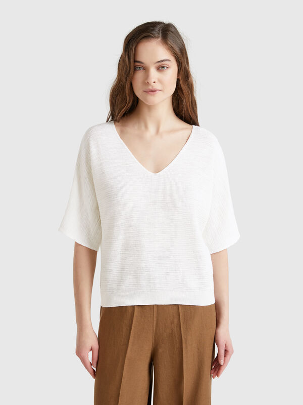 Reversible cropped sweater Women