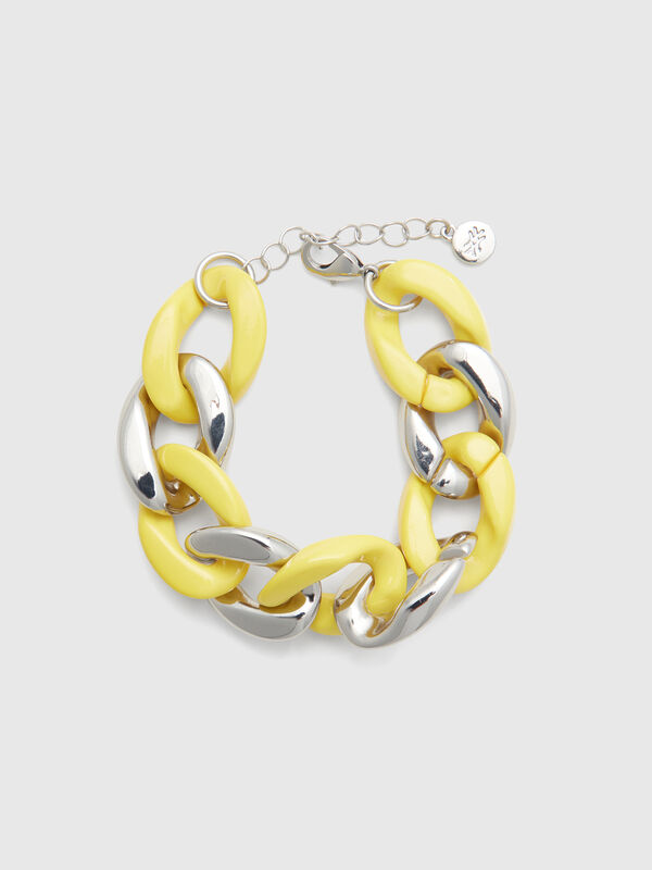 Gold and yellow chain bracelet Women