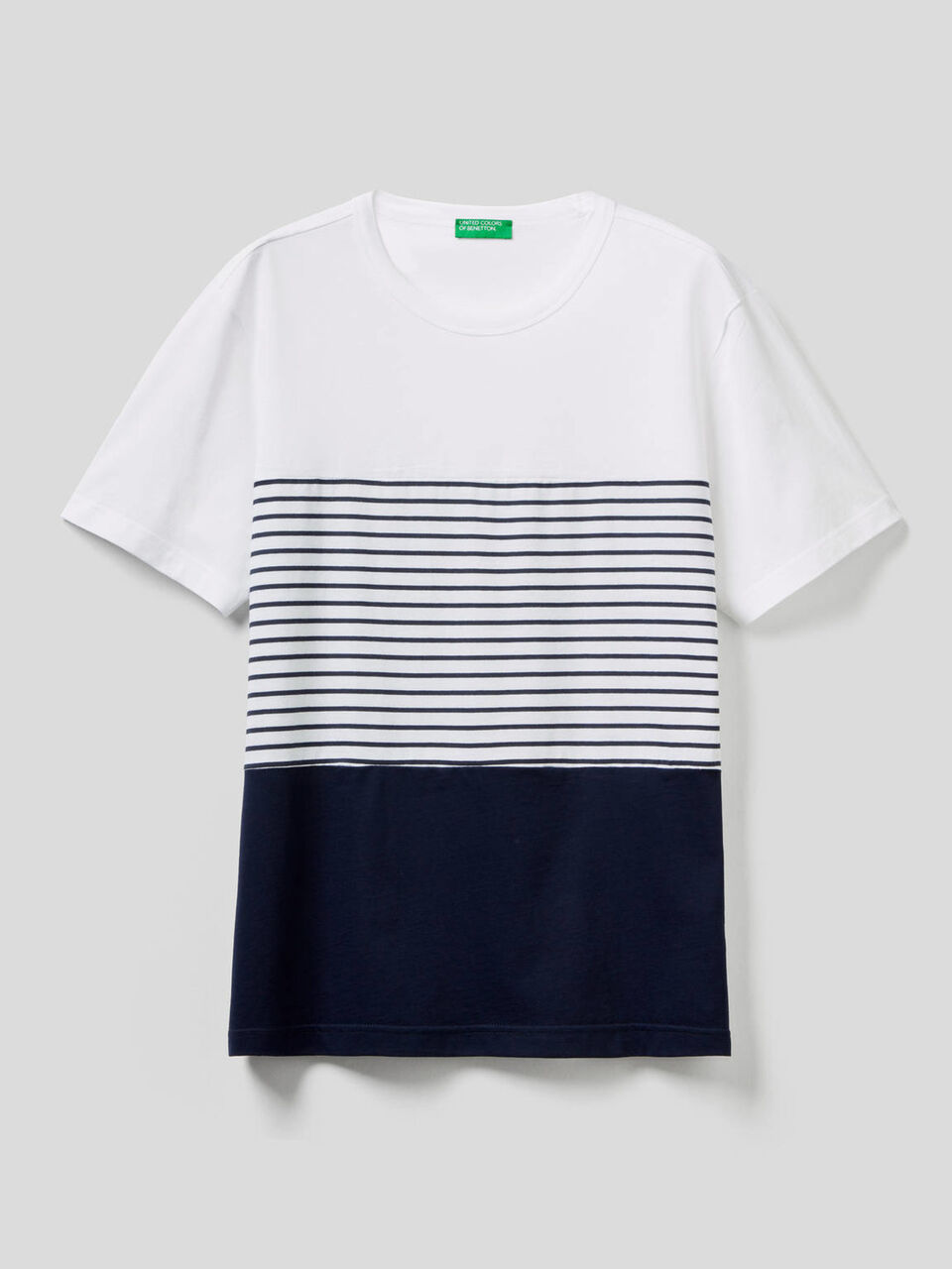 Color block striped t-shirt image number 1