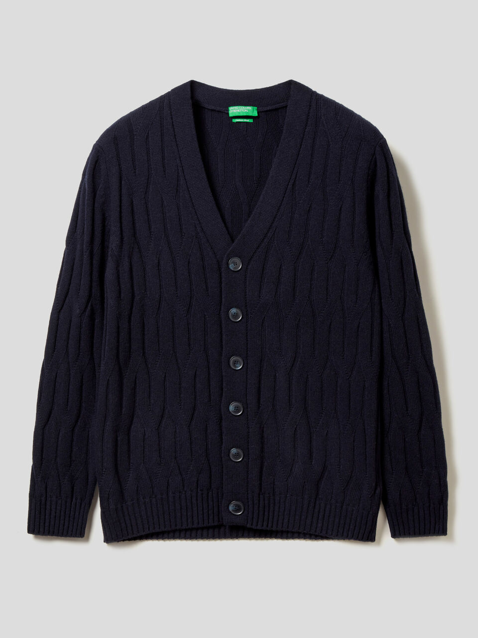 Knit cashmere and wool blend cardigan image number 1