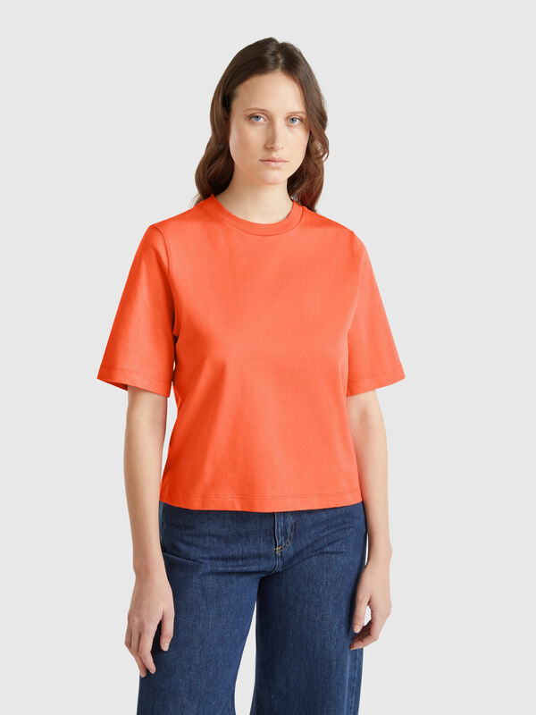 100% cotton boxy fit t-shirt Women