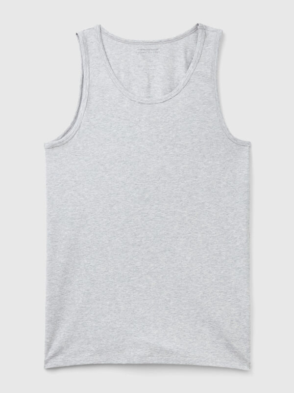 Tank top in organic stretch cotton Men