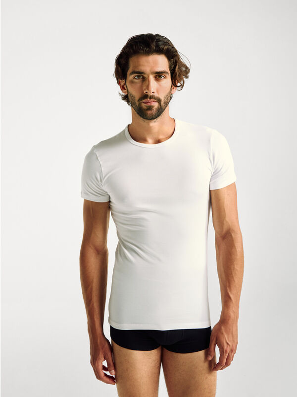 T-shirt in stretch cotton Men