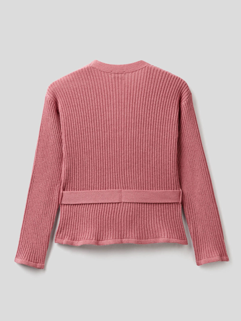 Crisscross ribbed knit cardigan image number 2