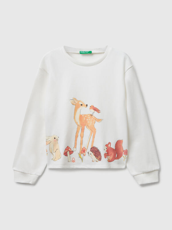 Sweatshirt with animal print Junior Girl