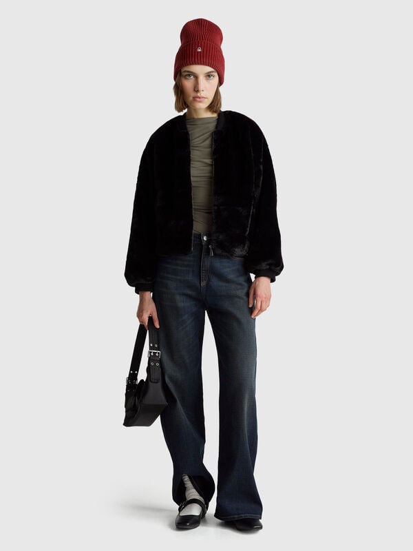 Bomber in faux fur Women