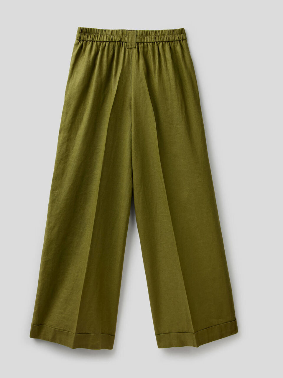 Wide leg trousers in 100% linen image number 2