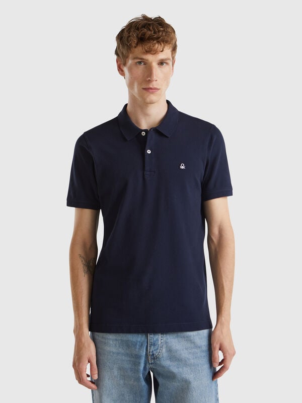 Midnight blue slim fit polo Men