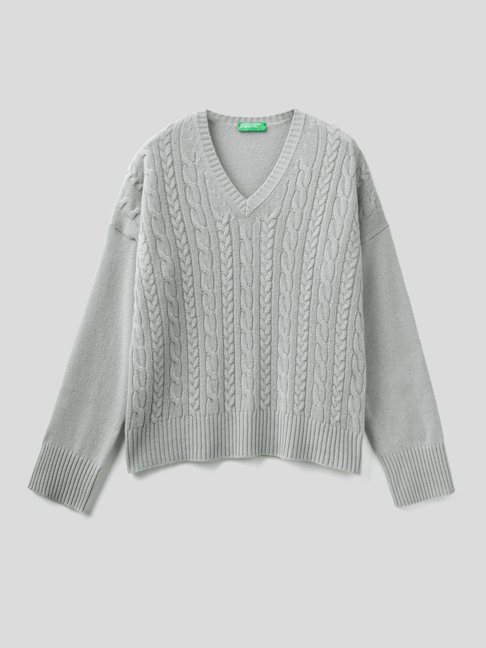 Knit sweater with V-neck image number 1