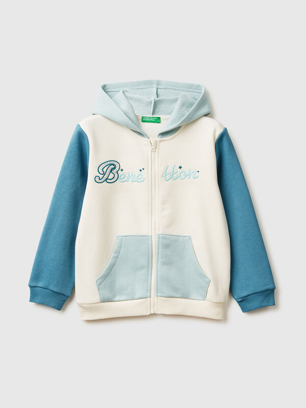 Sweatshirt with zip and sequins Junior Girl