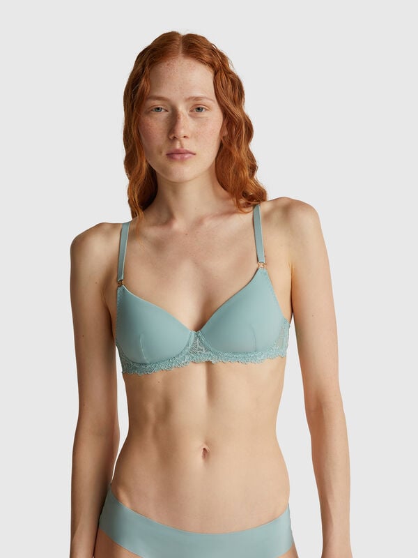 Padded bra with lace Women
