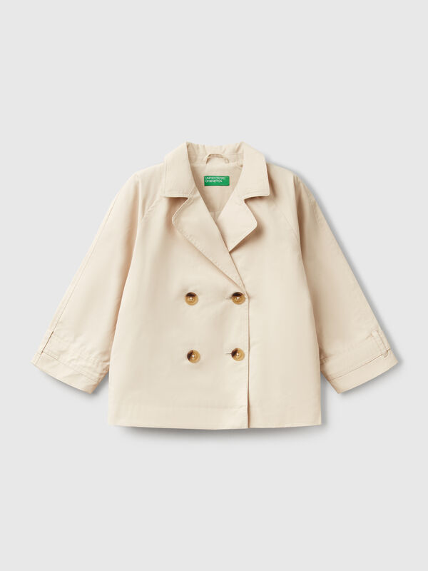 Short double-breasted trench coat Junior Girl