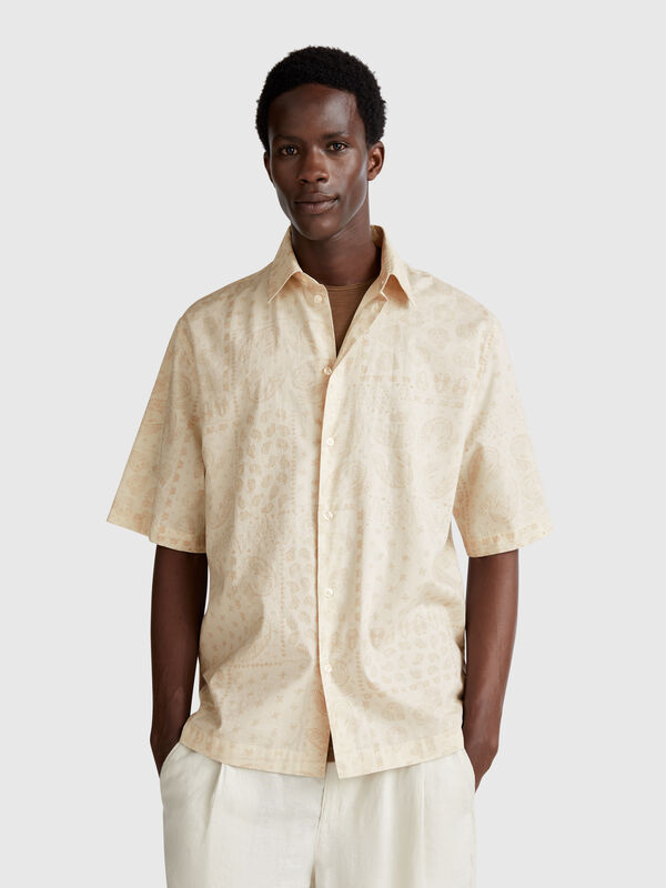 Short sleeve patterned shirt Men
