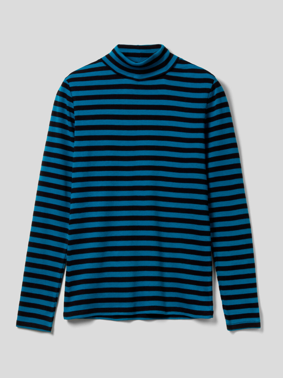 Striped turtleneck t-shirt image number 1