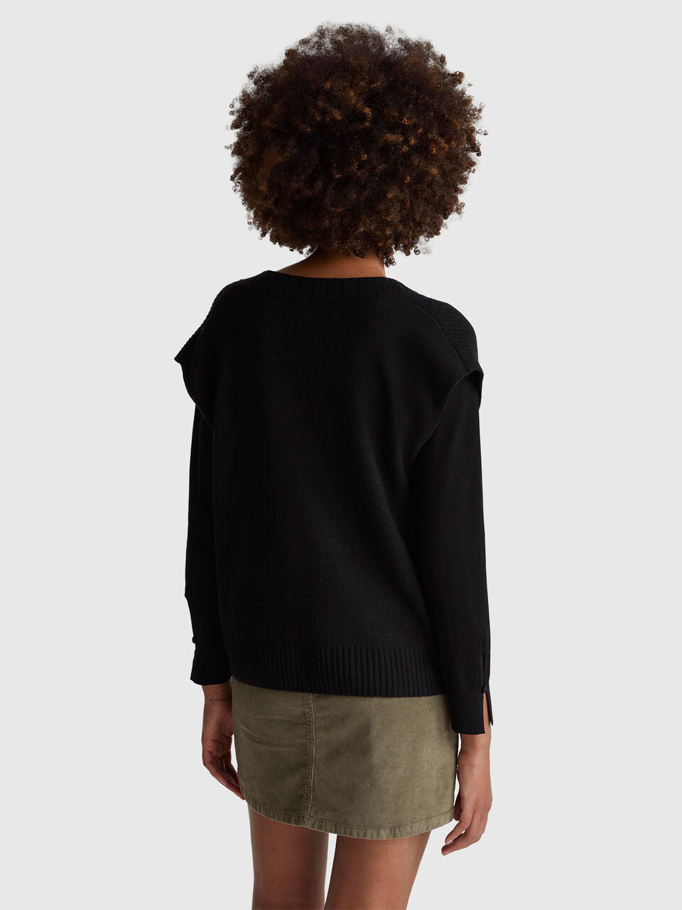 S/L V NECK SWEATER Women image number null