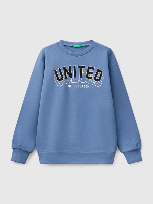 Pure cotton sweatshirt with print Junior Boy