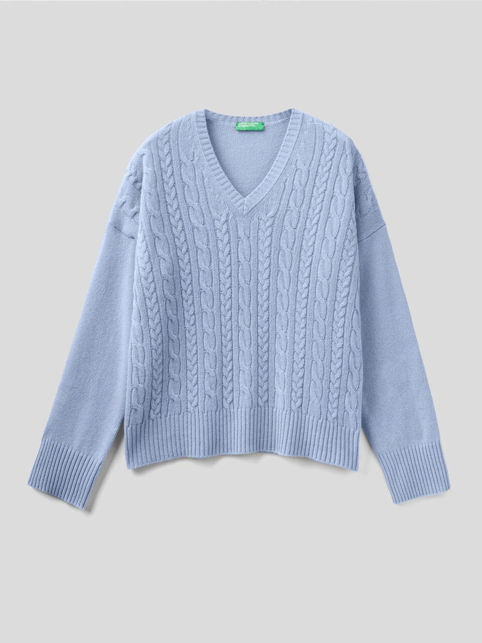Knit sweater with V-neck image number 1