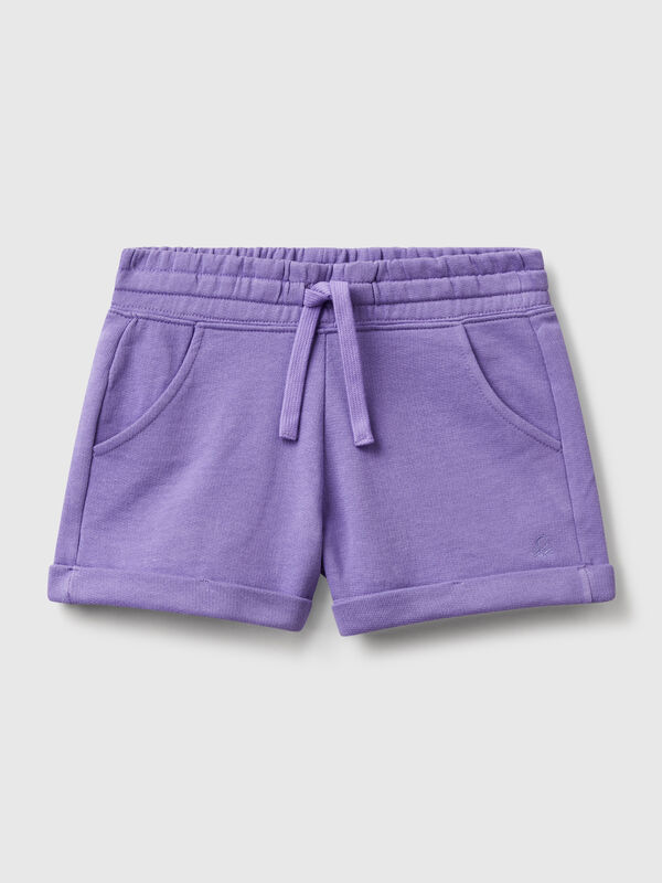 100% cotton fleece shorts Junior Girl