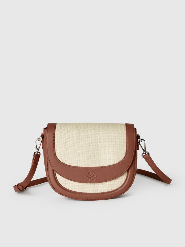 Raffia effect shoulder bag Women