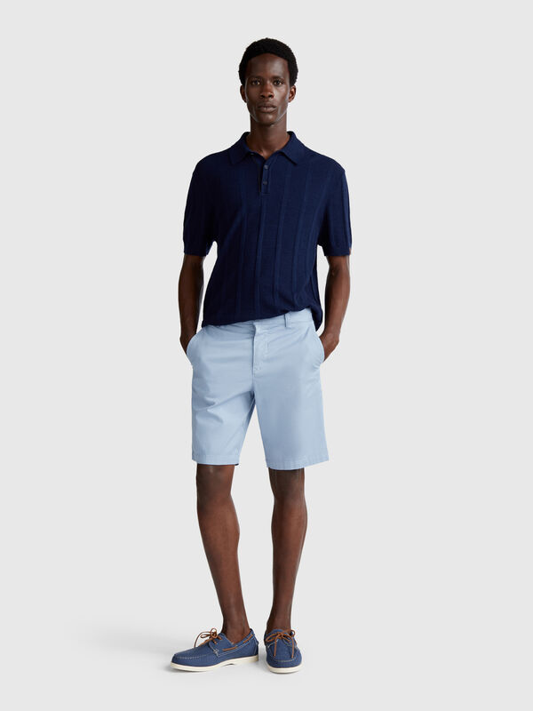 Chino bermudas in stretch cotton Men