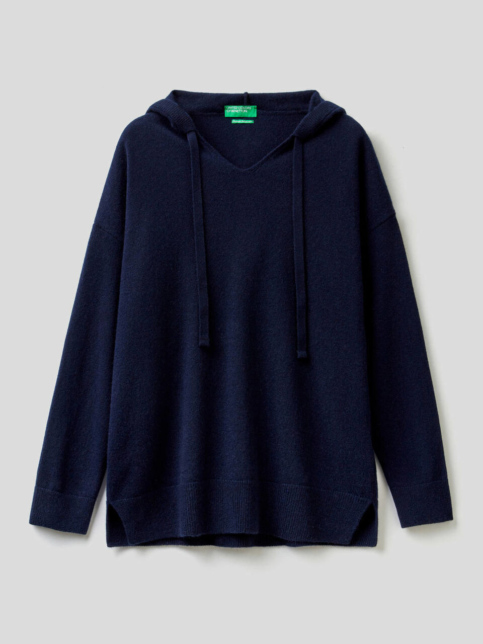 Pure cashmere sweater with hood image number 1