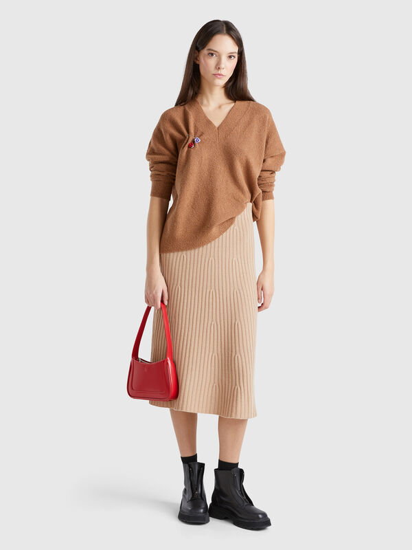 Knit midi skirt Women