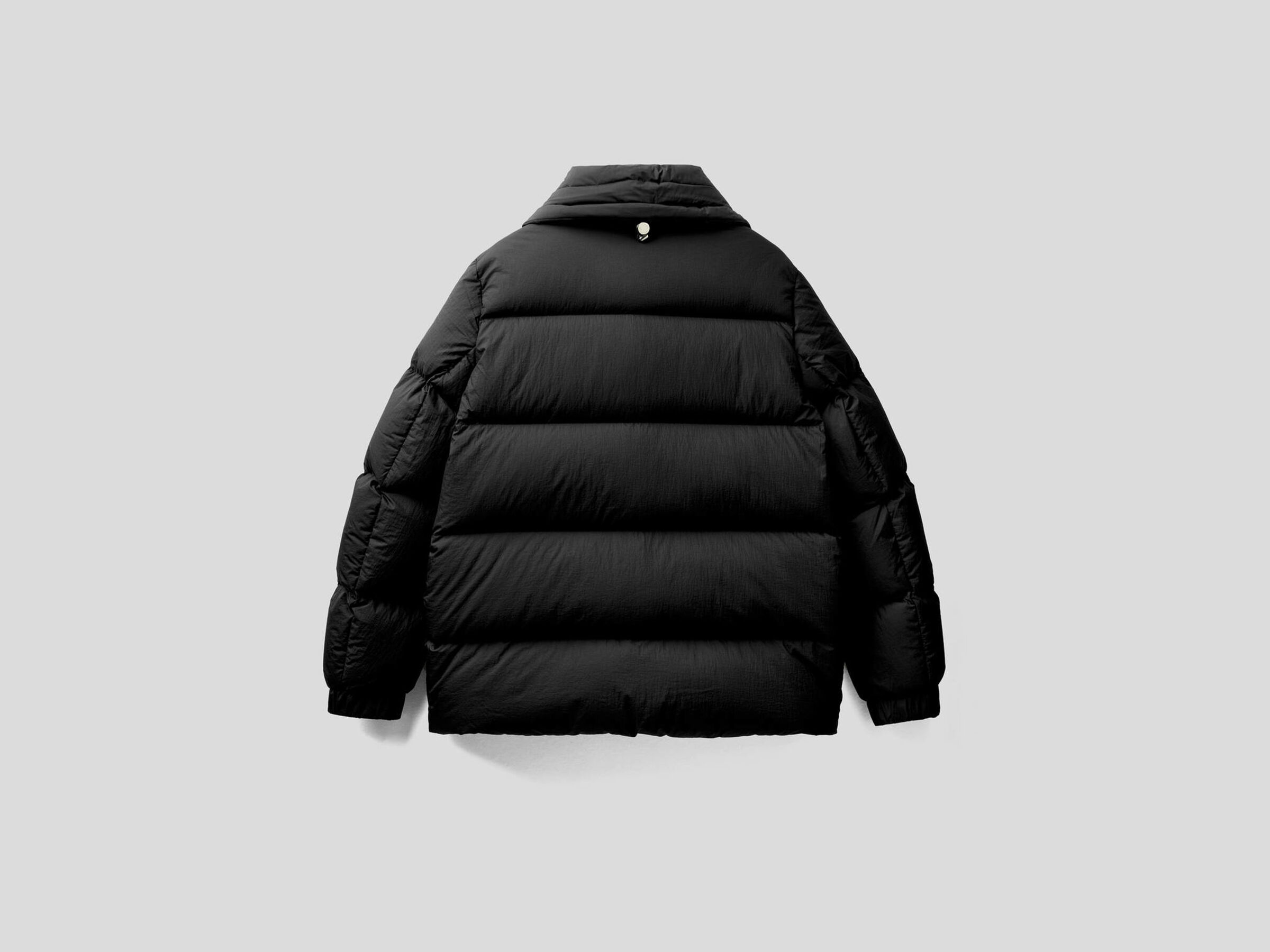 Midi Puffer Jacket With Wide Collar