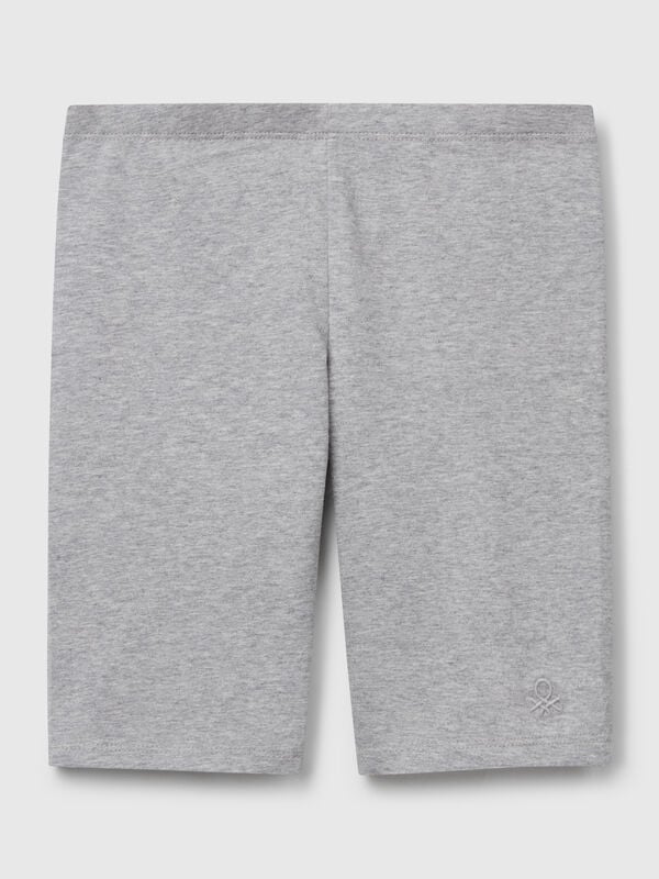 Short leggings in stretch cotton Junior Girl