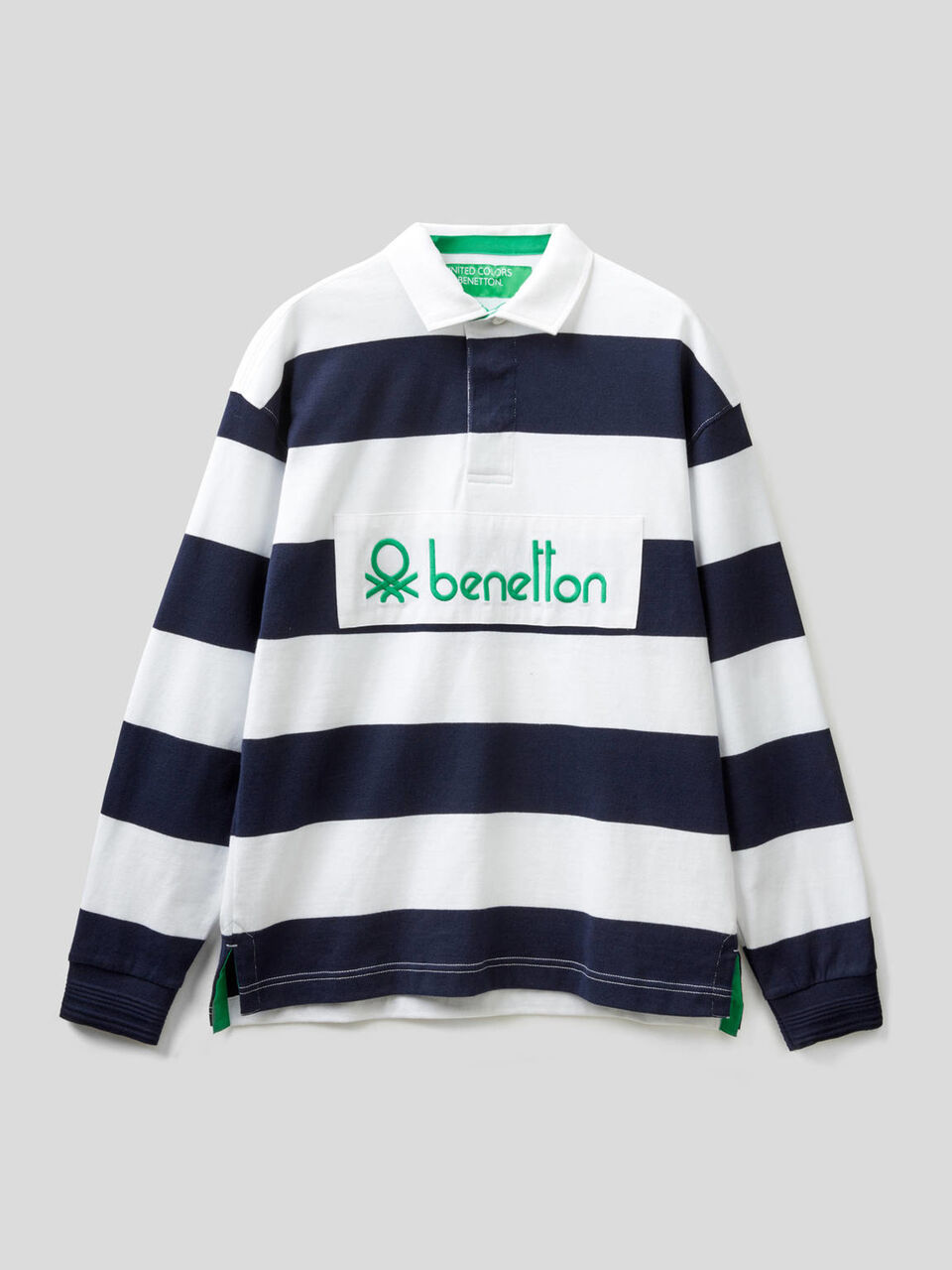 Rugby polo in 100% organic cotton image number 1
