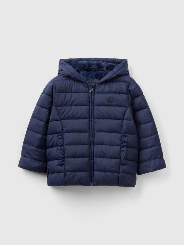 Padded jacket with rouches Junior Girl